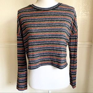 Cropped Long Sleeve Shirt Sz XS